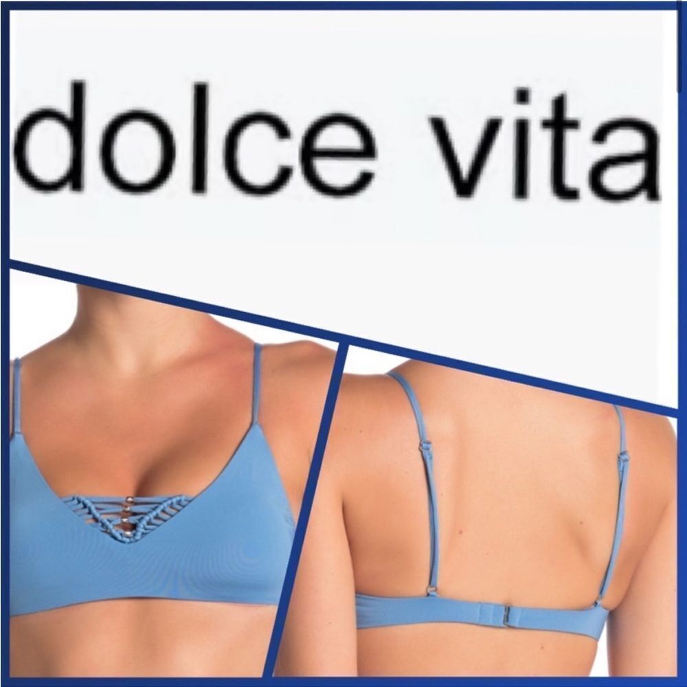 NWT MSRP $98 Dolce Vita Reversible Macrame Bralette Top Women's Size Large